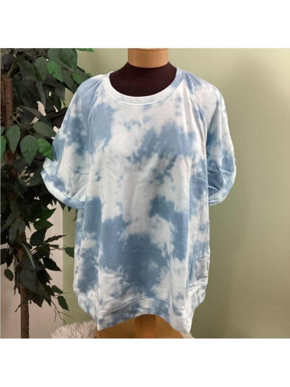 Sonoma OX blue tie dye short sleeve sweatshirt new with tags